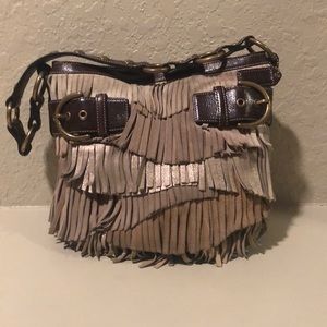 Coach Suede Fringe Tote Handbag